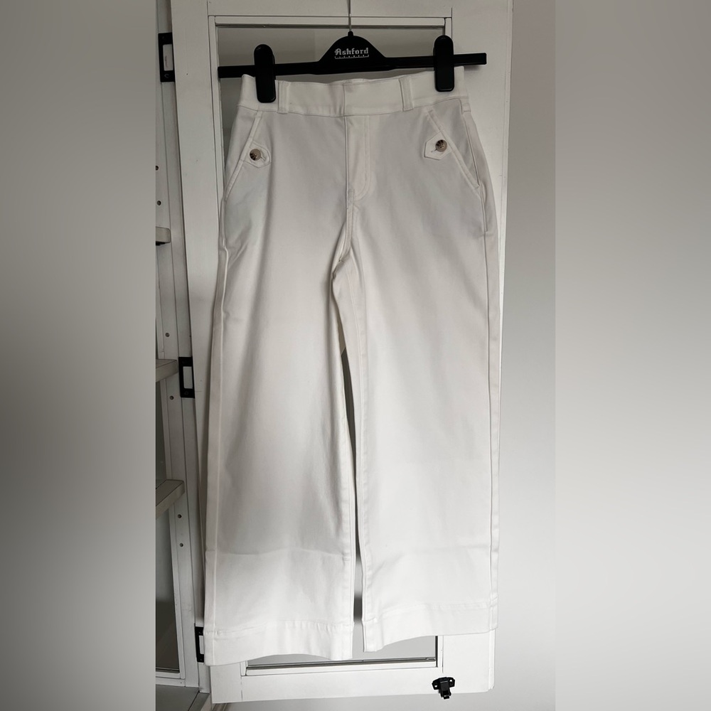 SPANX Cropped White Pants